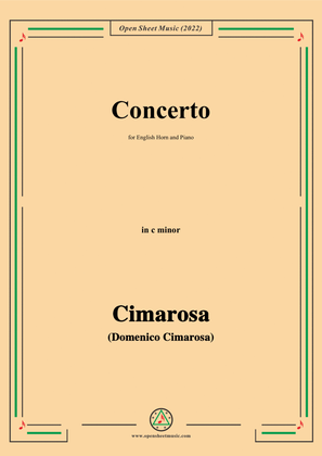Cimarosa-Concerto,in c minor,for English Horn and Piano