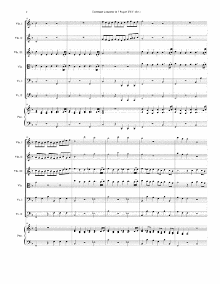 Telemann Concerto Grosso - Vivace TWV 44:41 image number null