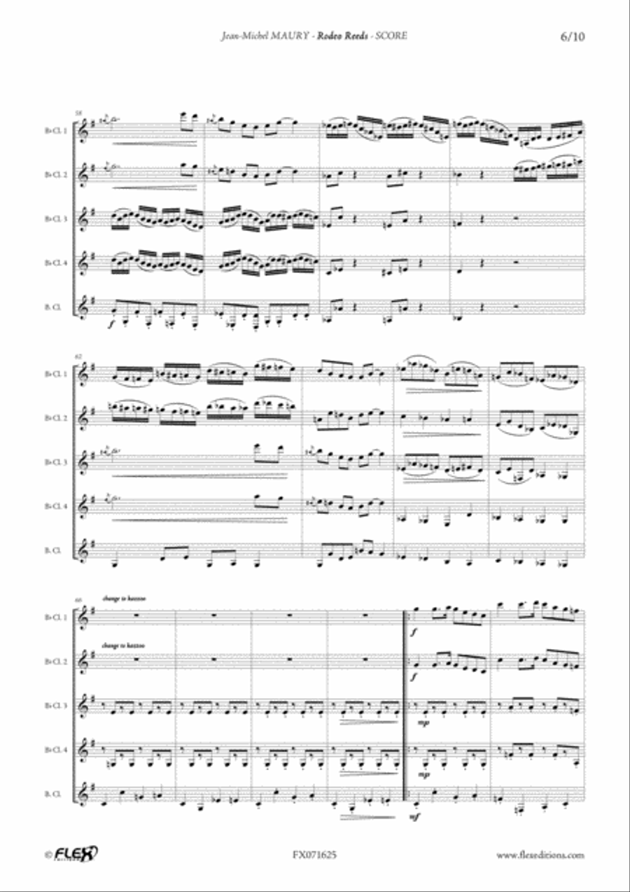 Rodeo Reeds Rodeo Reeds Clarinet Quintet scores gallery preview page 6
