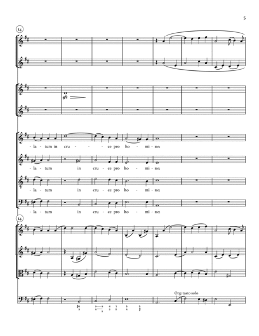 Mozart: Ave verum corpus - with added parts for horns and oboes/clarinets with full score 4-Part scores gallery preview page 5