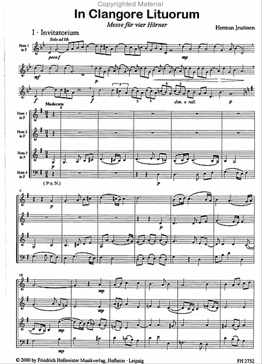 In clangore lituorum. Horn scores gallery preview page 2