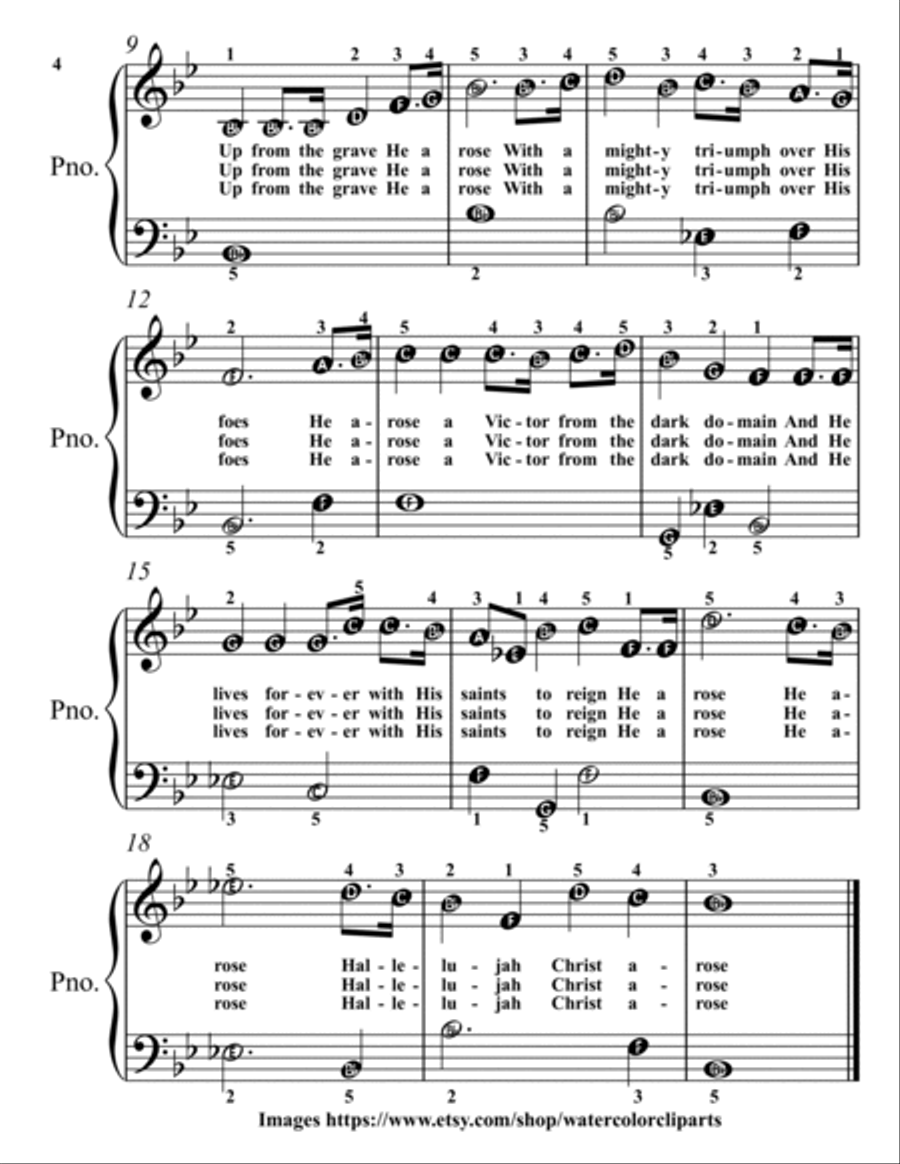 Shall We Gather at the River Piano Hymns Collection for Easy Piano Piano Method scores gallery preview page 6