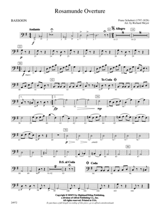 Rosamunde Overture: Bassoon