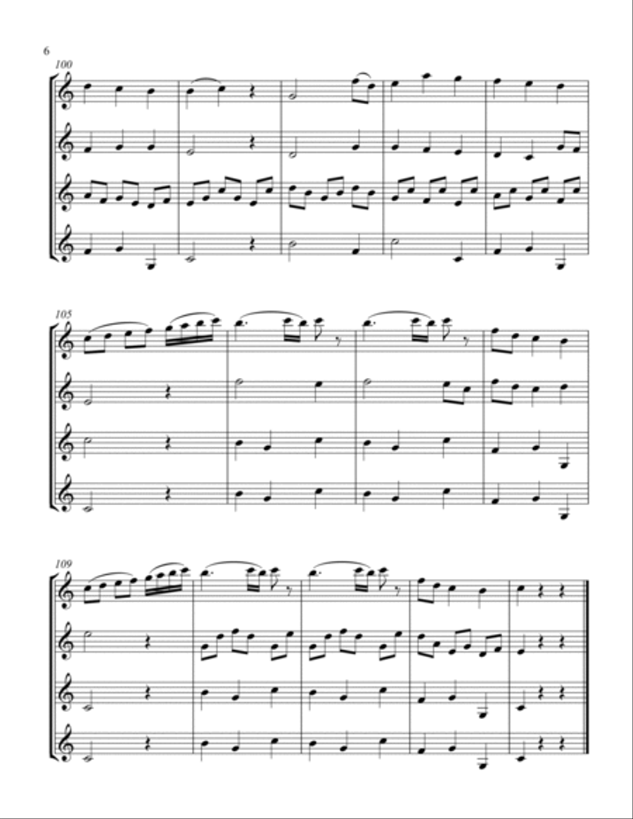 Que d'attraits, que de majeste! Woodwind Quartet scores gallery preview page 6