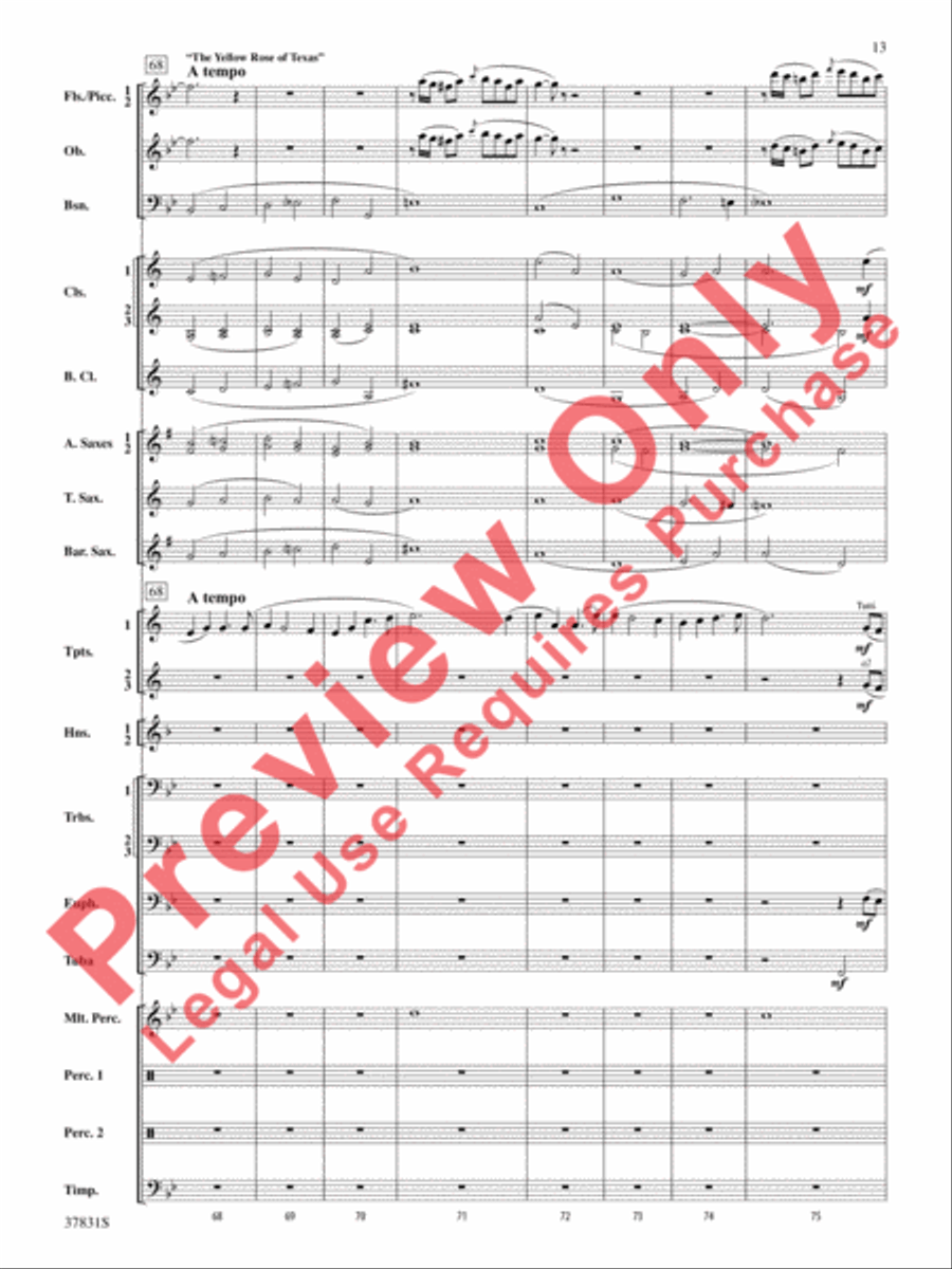 Saddle Up! Saddle Up! Concert Band scores gallery preview page 14