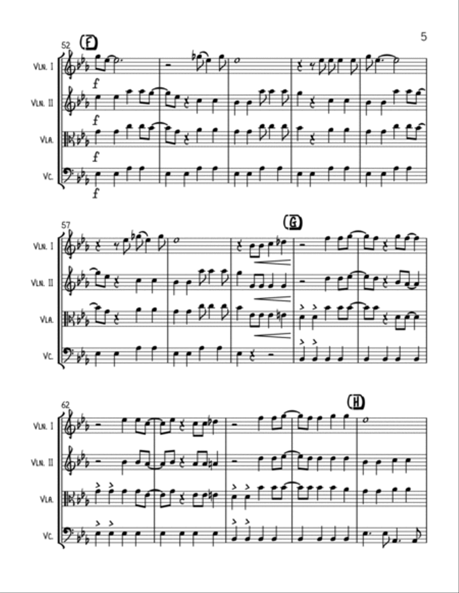Glad All Over Glad All Over String Quartet scores gallery preview page 5