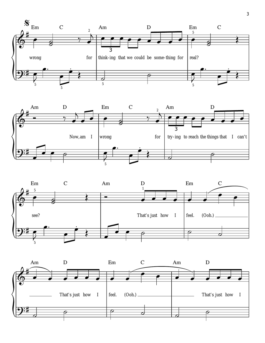 Am I Wrong Am I Wrong Easy Piano scores gallery preview page 3