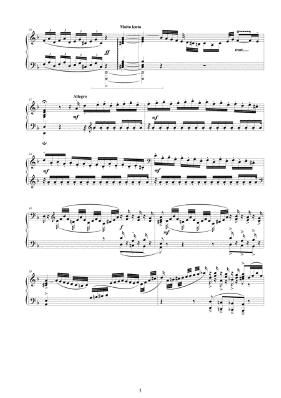 J.S.Bach-Toccata e fuga in D minor BWV565 - Piano solo Piano Solo scores gallery preview page 3