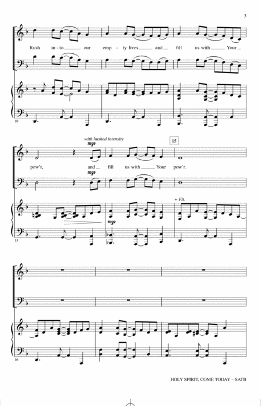 Holy Spirit, Come Today Holy Spirit, Come Today 4-Part scores gallery preview page 2