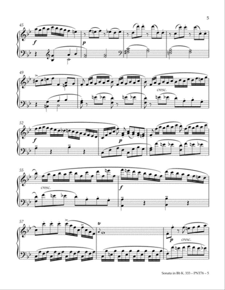 Sonata in Bb Major (K. 333) Sonata in Bb Major (K. 333) Piano Method scores gallery preview page 5