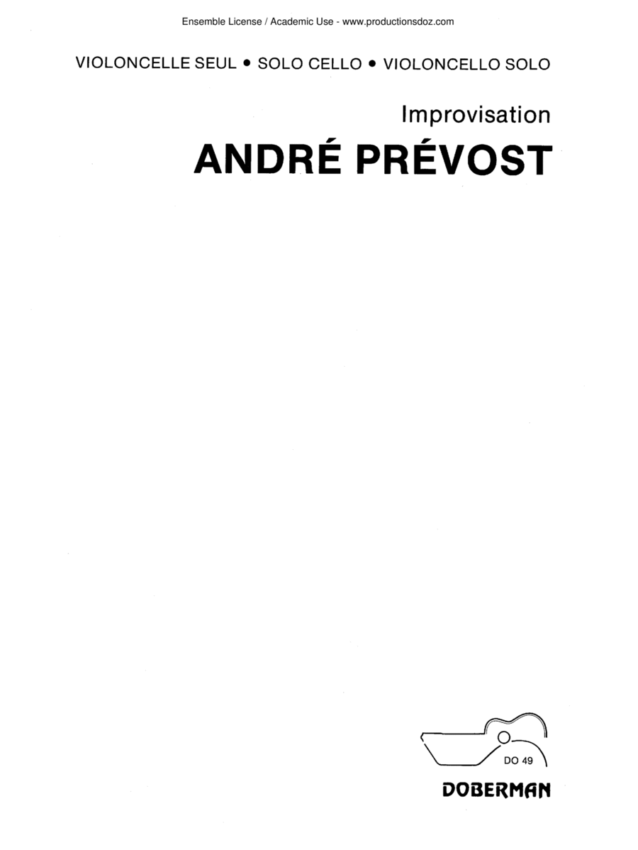 Improvisation Cello scores gallery preview page 1