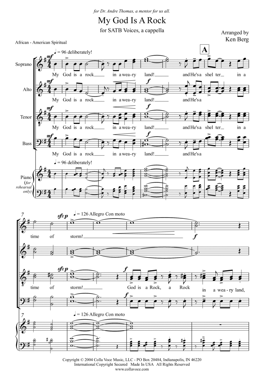 My God Is A Rock My God Is A Rock 4-Part scores gallery preview page 1