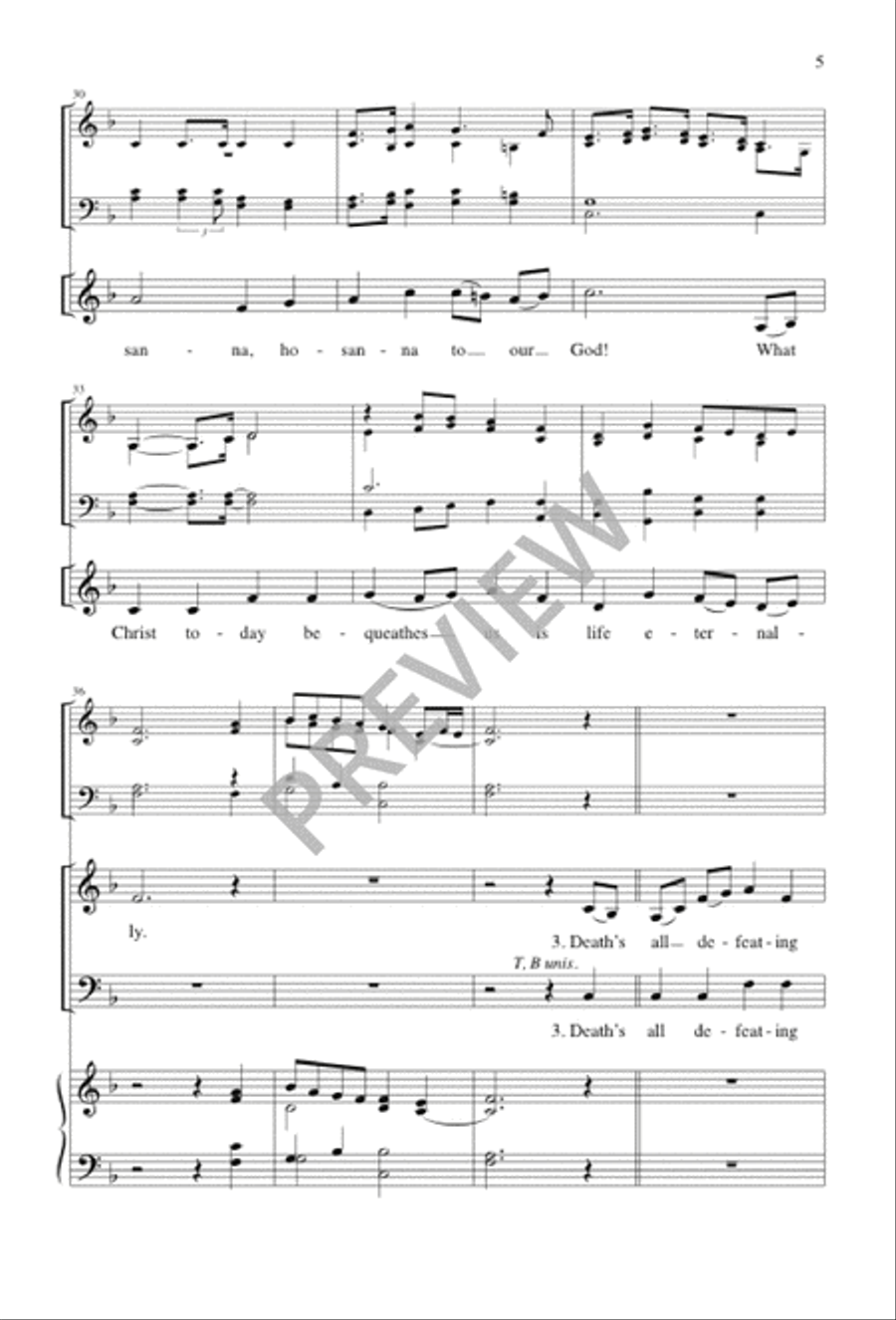 In Gladness and Thanksgiving 4-Part scores gallery preview page 4