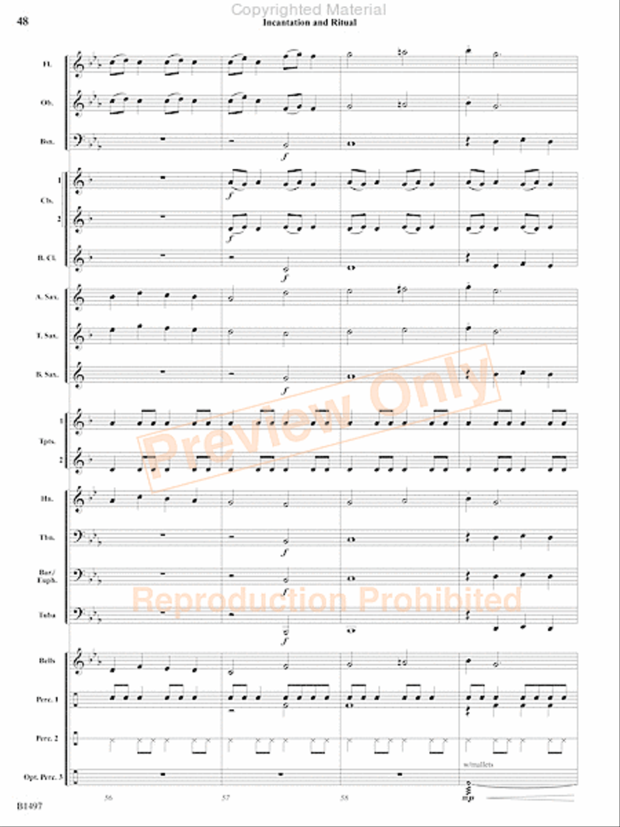 Curtain Up! Concert Band scores gallery preview page 45
