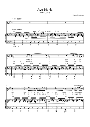 Ave Maria Schubert - Soprano with chords in Bb