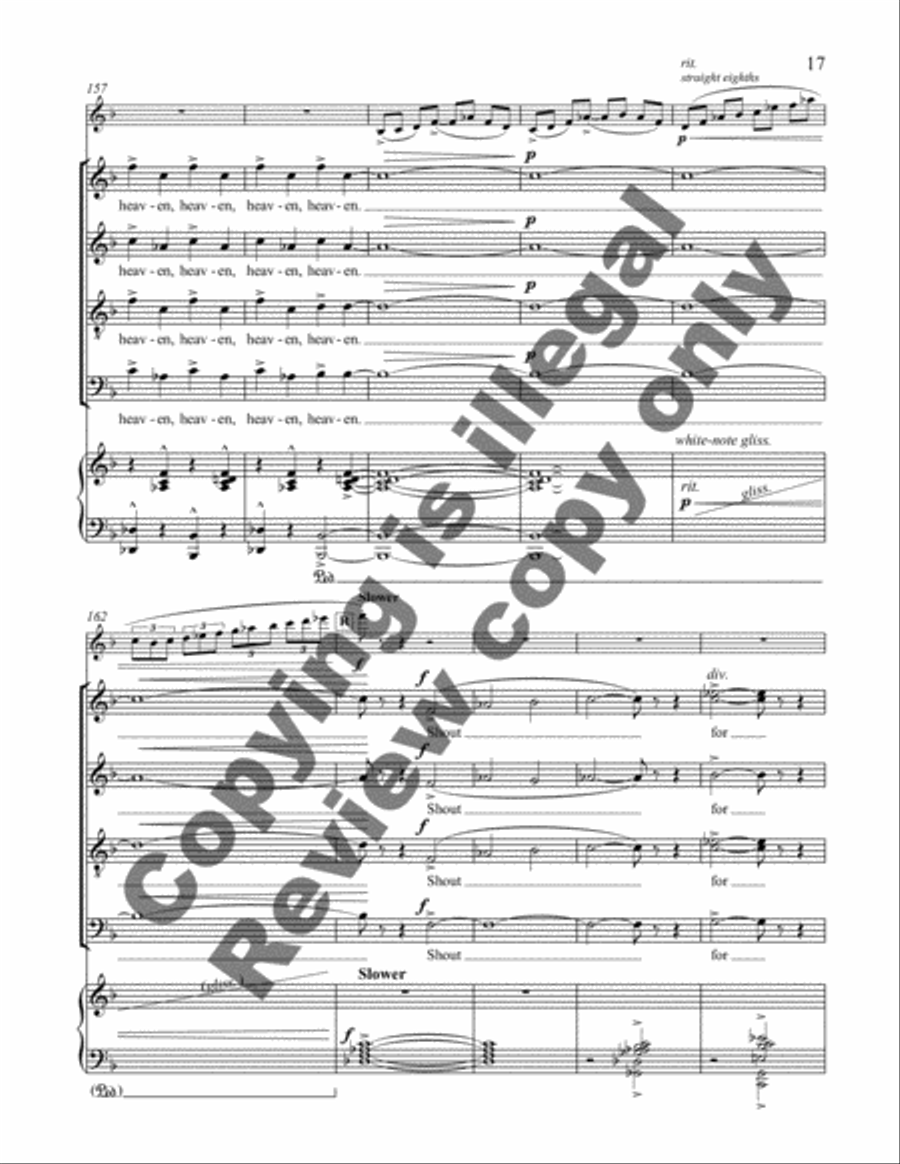 Walk On Up to Heaven 4-Part scores gallery preview page 17