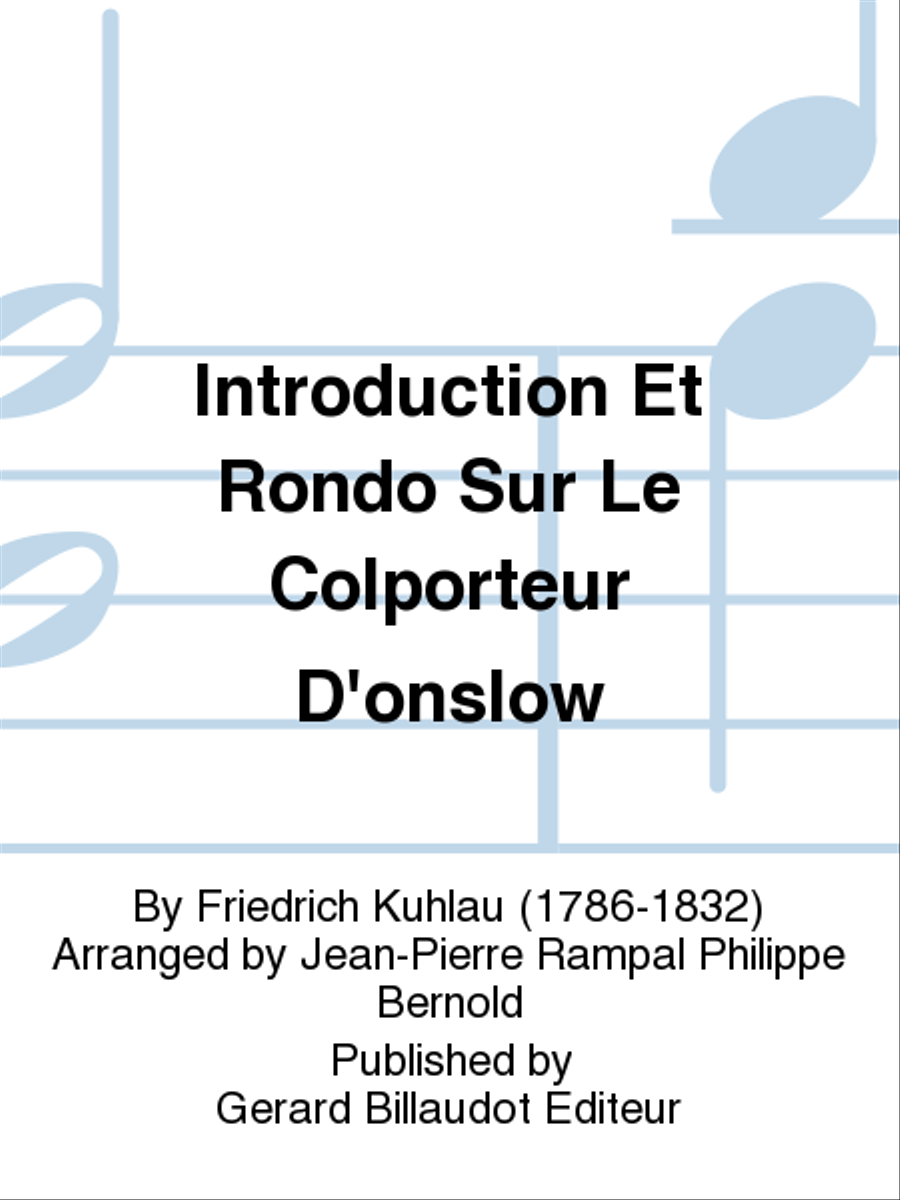 Introduction et Rondo sur le Colporteur d'Onslow Chamber Music scores gallery preview page 1