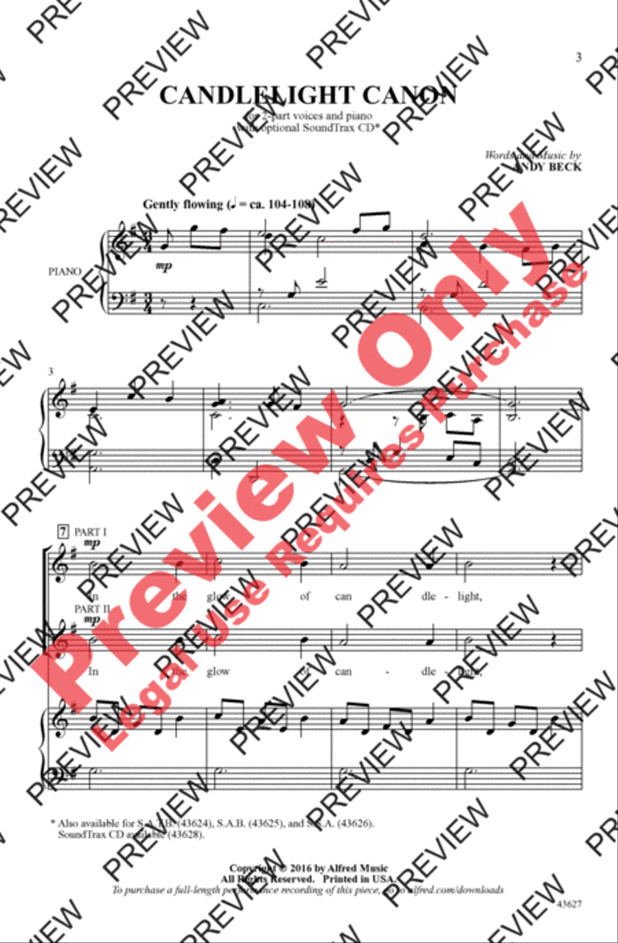 Candlelight Canon 2-Part scores gallery preview page 2