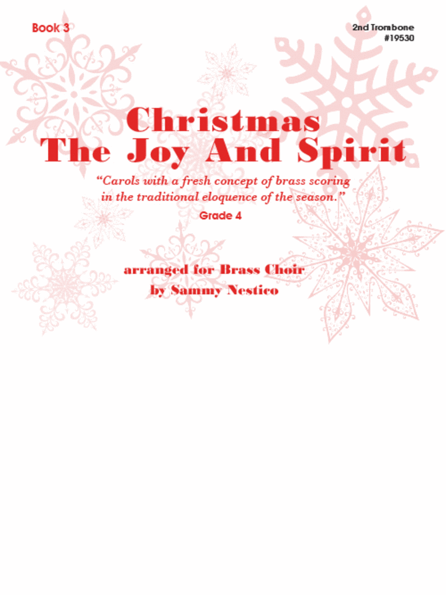 Christmas: The Joy and Spirit, Book 3 - 2nd Trombone