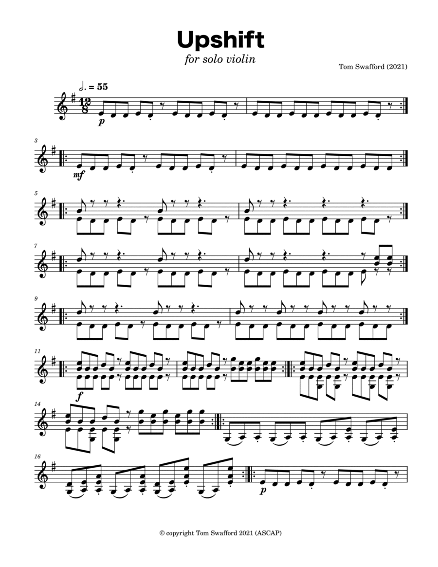 Upshift for solo violin image number null