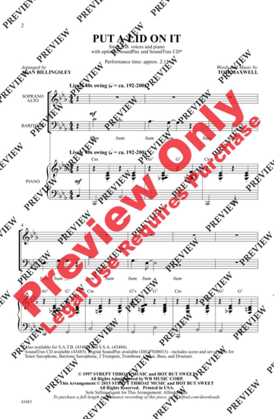 Put a Lid on It 3-Part scores gallery preview page 2