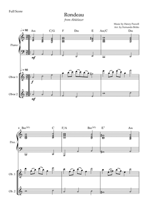 Rondeau (from Abdelazer) for Oboe Duo and Piano Accompaniment with Chords