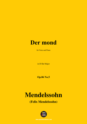 Book cover for F. Mendelssohn-Der mond,Op.86 No.5,in D flat Major