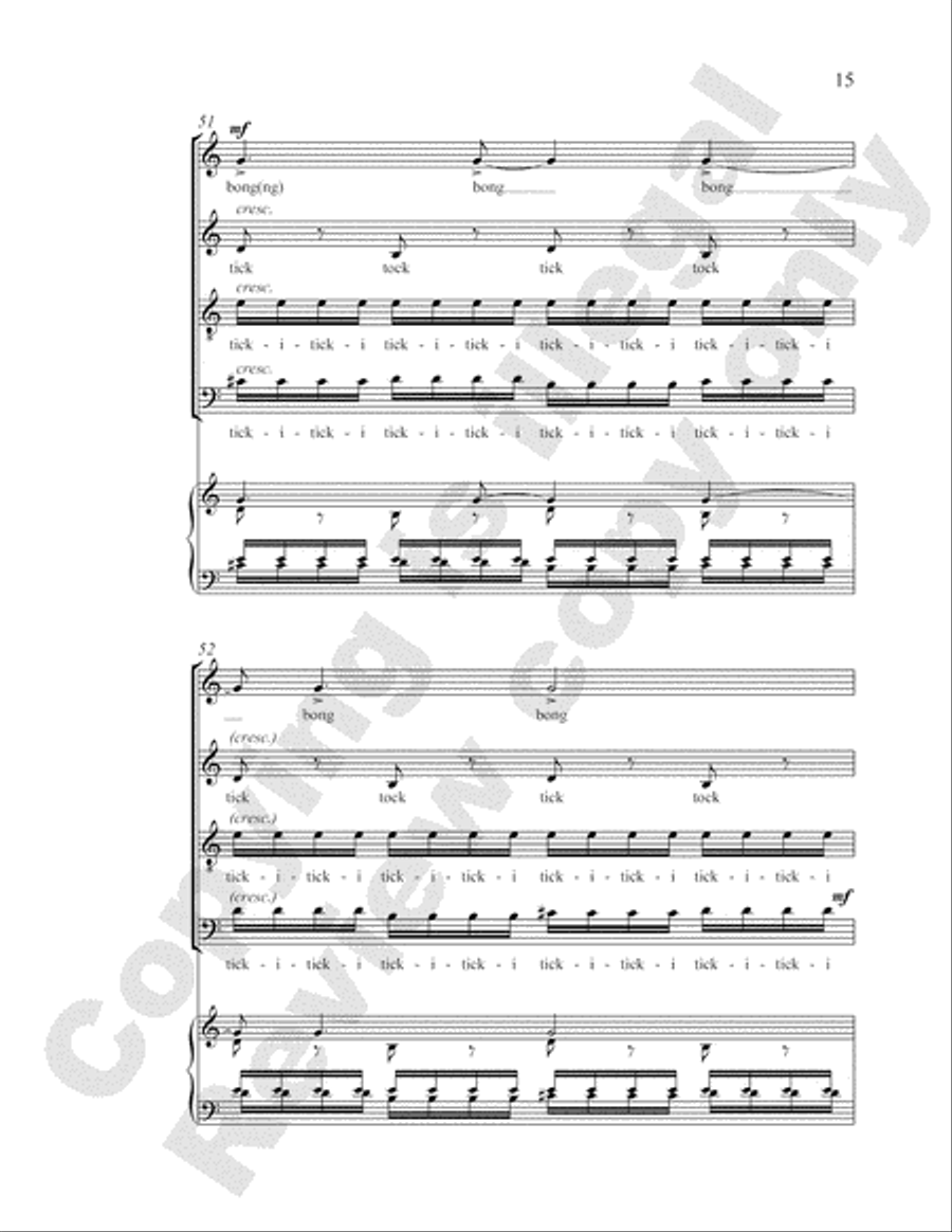 Time Pieces: 4. Clocks 4-Part scores gallery preview page 15