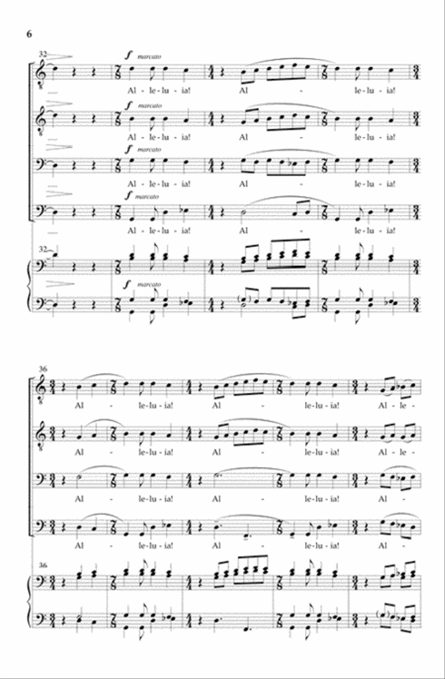 Alleluia - TTBB TTBB scores gallery preview page 5