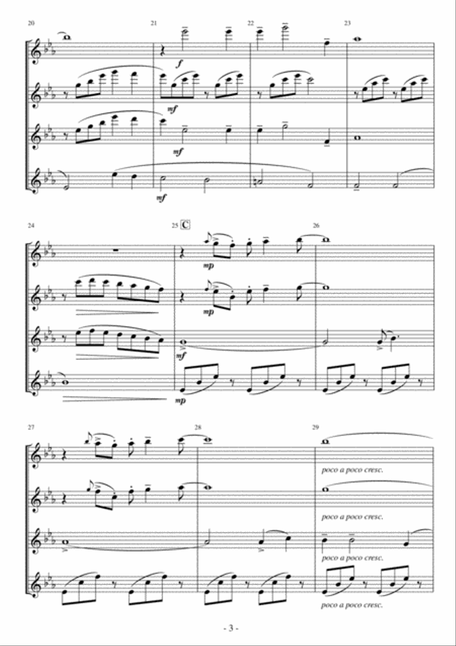 Sing Woodwind Quartet scores gallery preview page 3