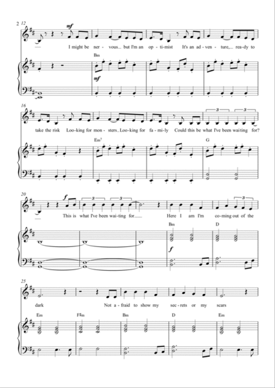 Coming Out Of The Dark Piano, Vocal, Guitar scores gallery preview page 2