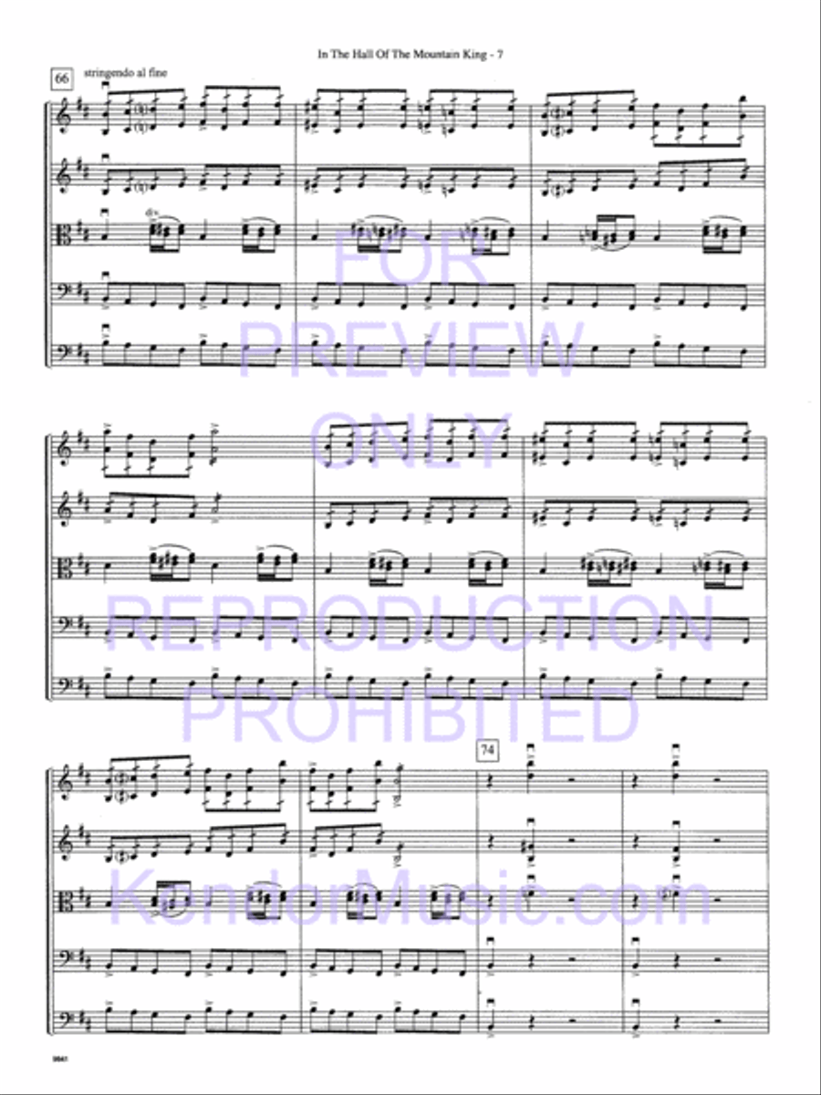 In The Hall Of The Mountain King (Score) String Orchestra scores gallery preview page 10