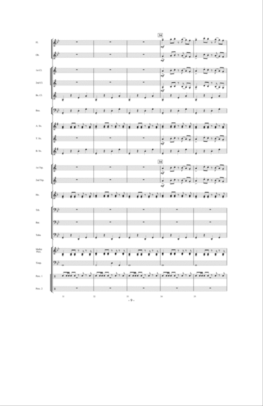 Danza Del Fuego Danza Del Fuego Concert Band scores gallery preview page 8