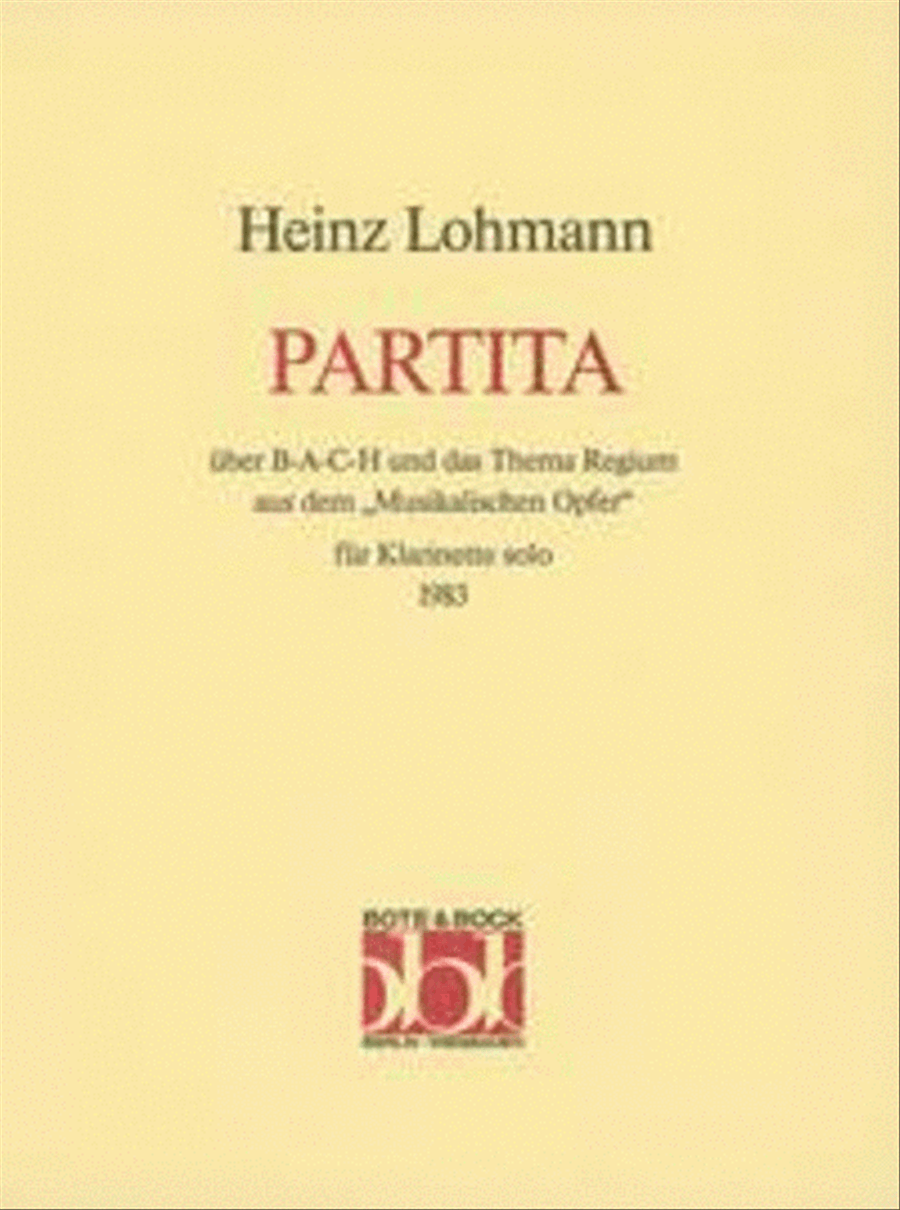 Partita Clarinet Solo scores gallery preview page 1