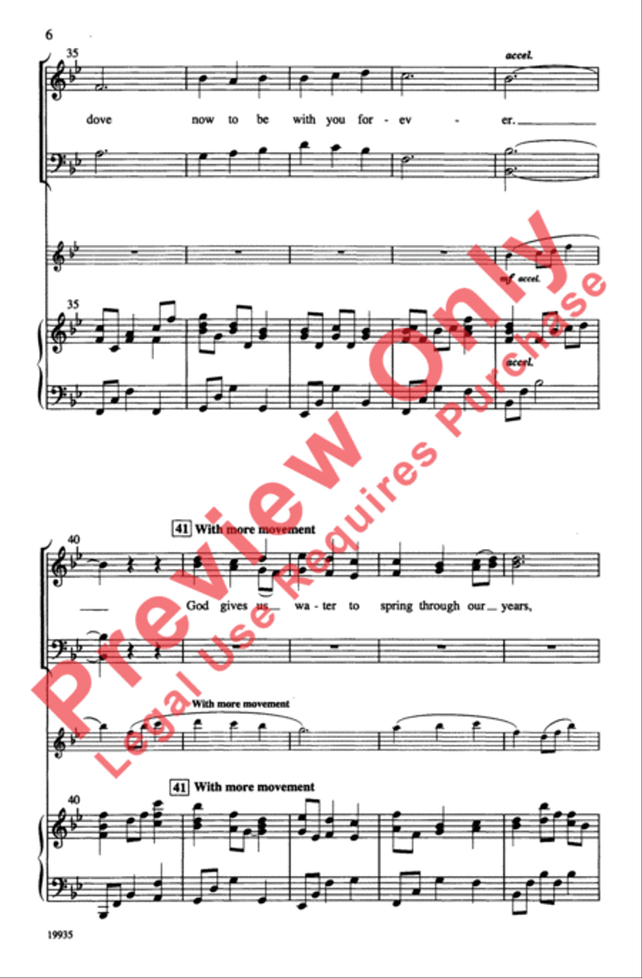 Come to the Water Come to the Water 4-Part scores gallery preview page 6