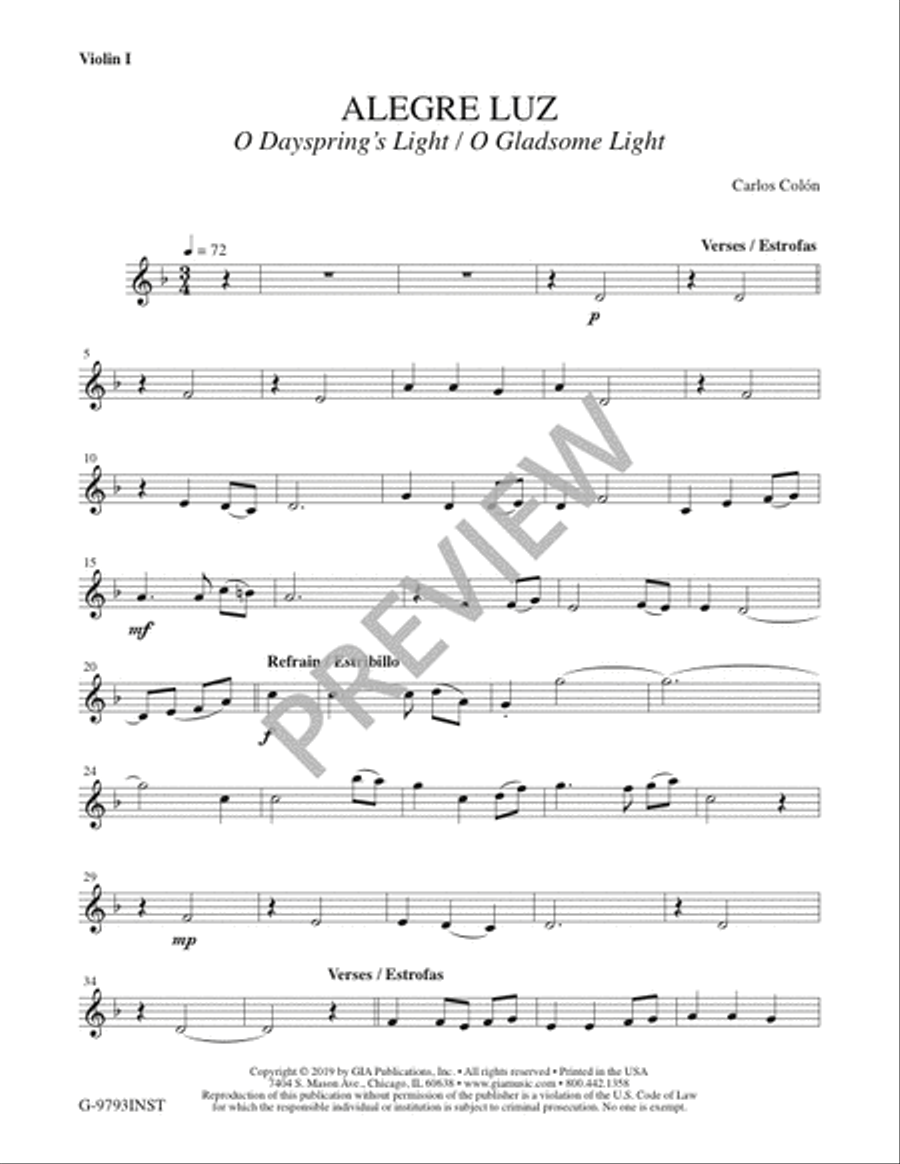 Alegre Luz - Instrument edition Cello scores gallery preview page 2