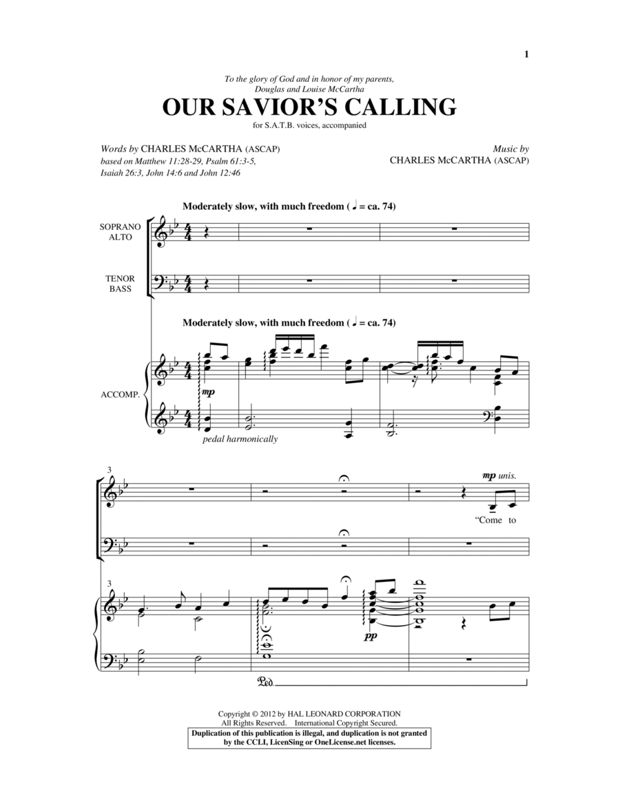 Our Savior's Calling