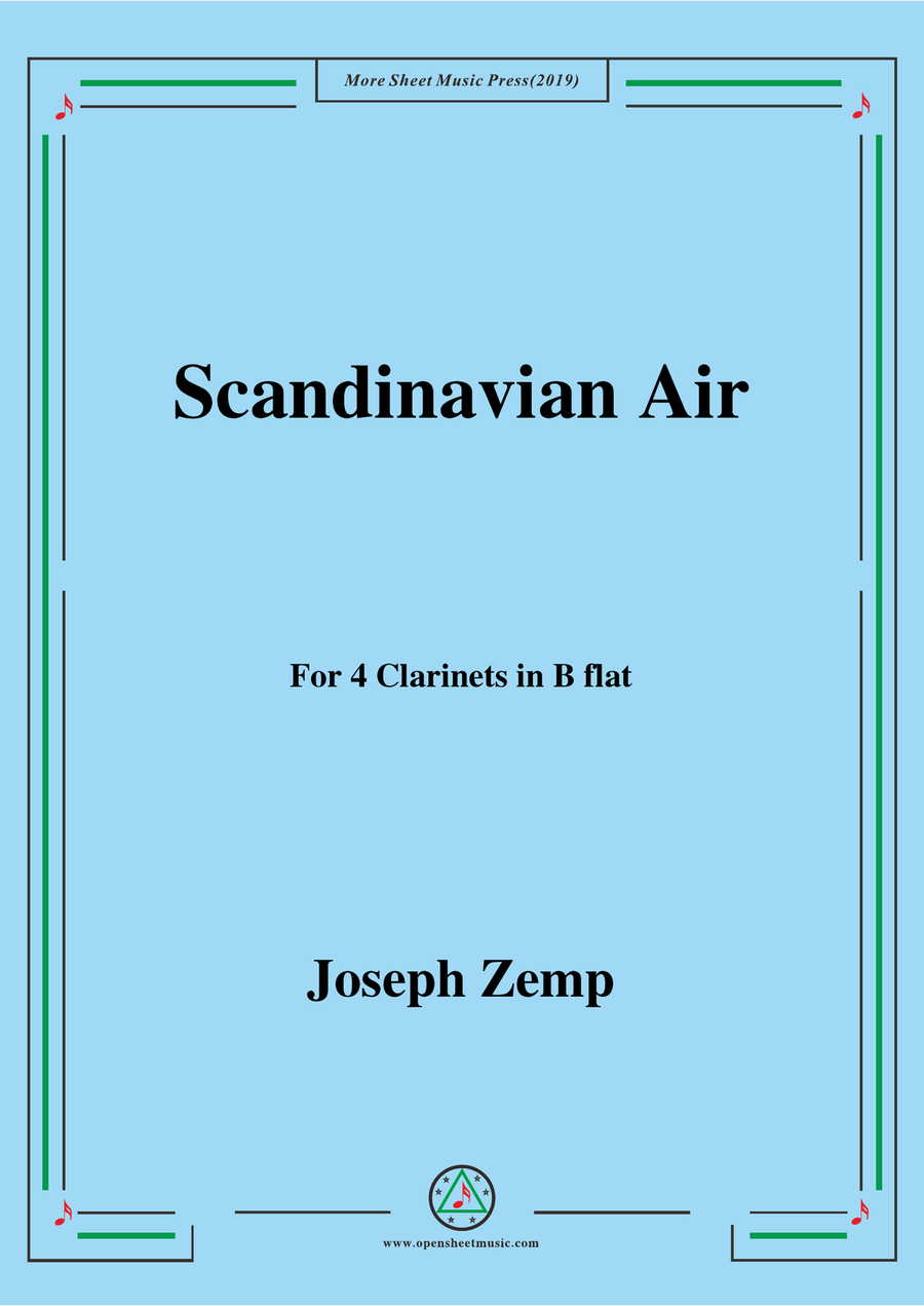 Joseph Zemp-Scandinavian Air,for 4 Clarinets in B flat Clarinet Quartet scores gallery preview page 1