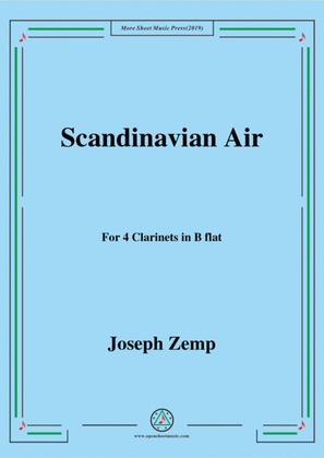 Book cover for Joseph Zemp-Scandinavian Air,for 4 Clarinets in B flat