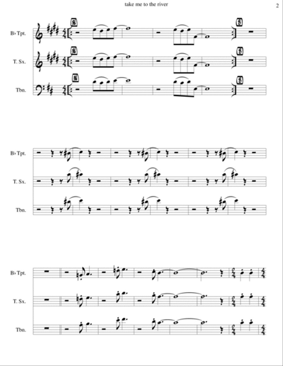 Take Me To The River Small Ensemble scores gallery preview page 3