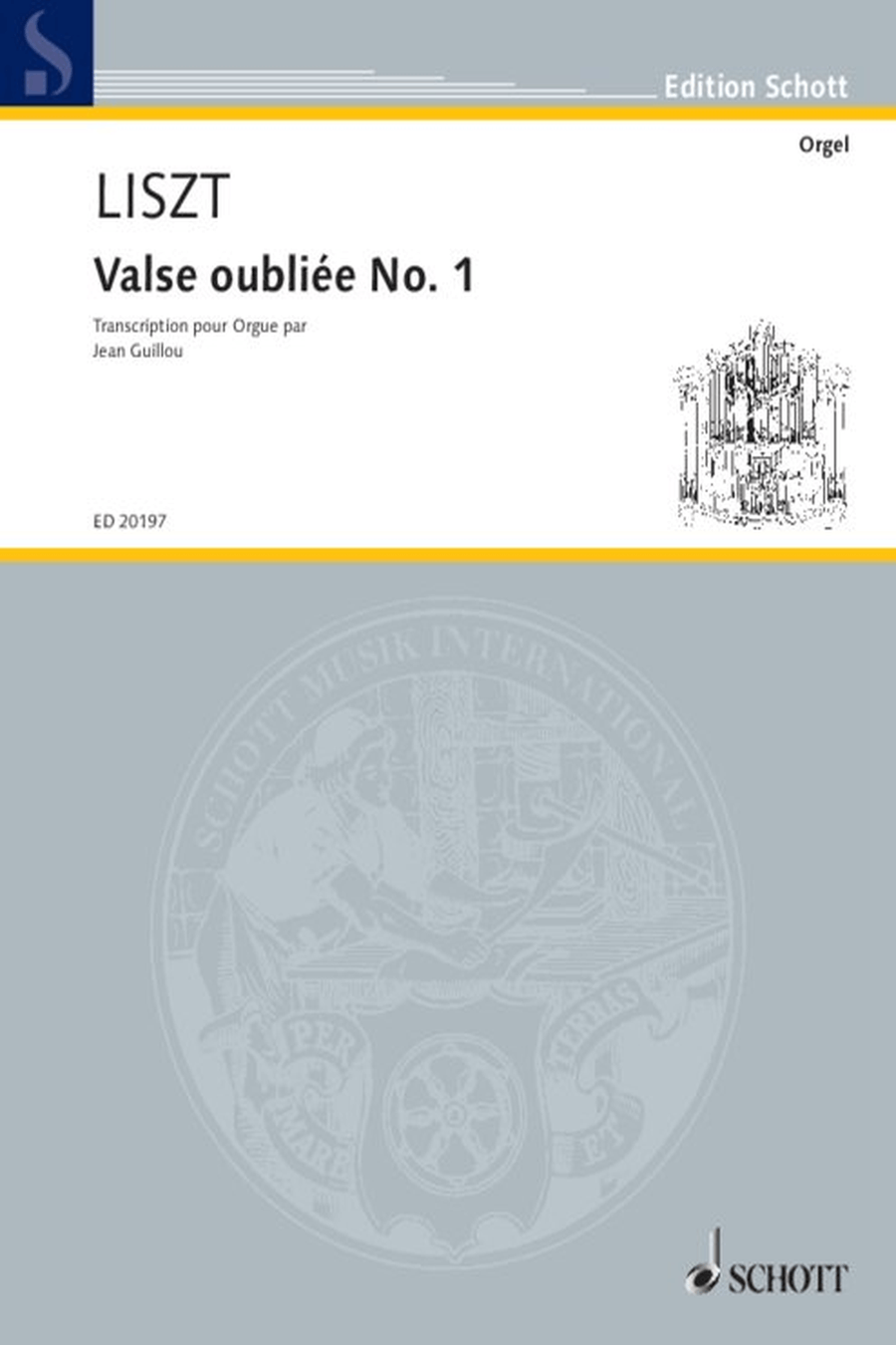 Valse oubliée No. 1 Organ scores gallery preview page 1