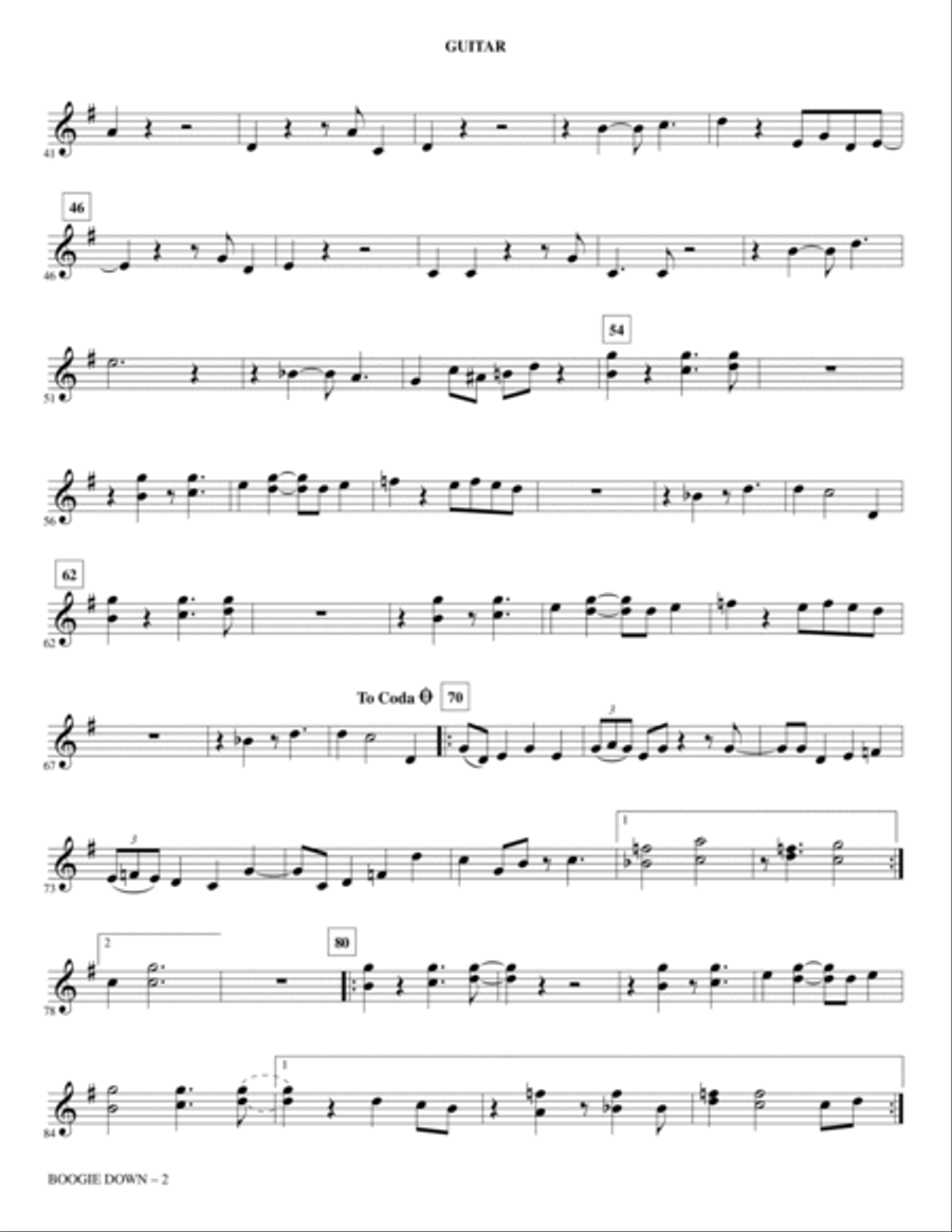 Boogie Down - Guitar Boogie Down - Guitar Choir scores gallery preview page 2