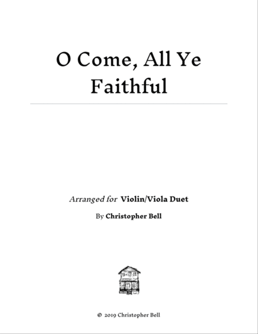 O Come, All Ye Faithful - Easy Violin/Viola Duet String Duet scores gallery preview page 1