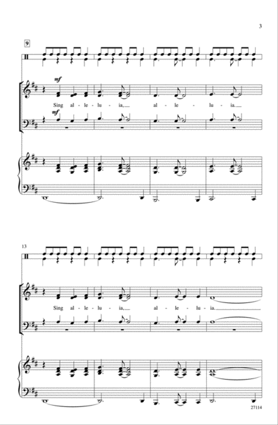 African Alleluia 4-Part scores gallery preview page 3