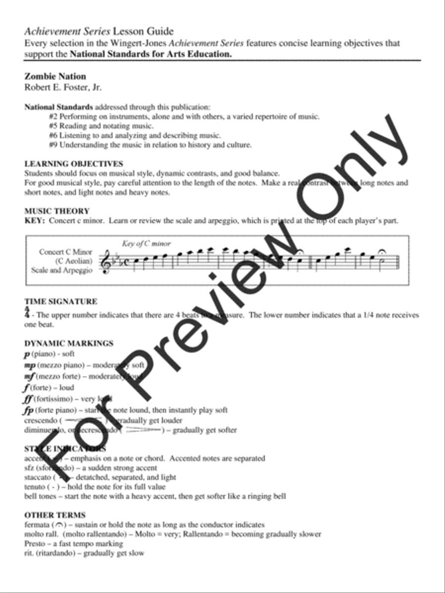Zombie Nation Concert Band scores gallery preview page 4
