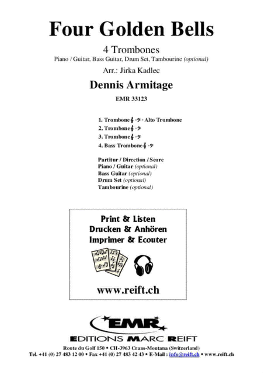 Four Golden Bells Trombone Quartet scores gallery preview page 2