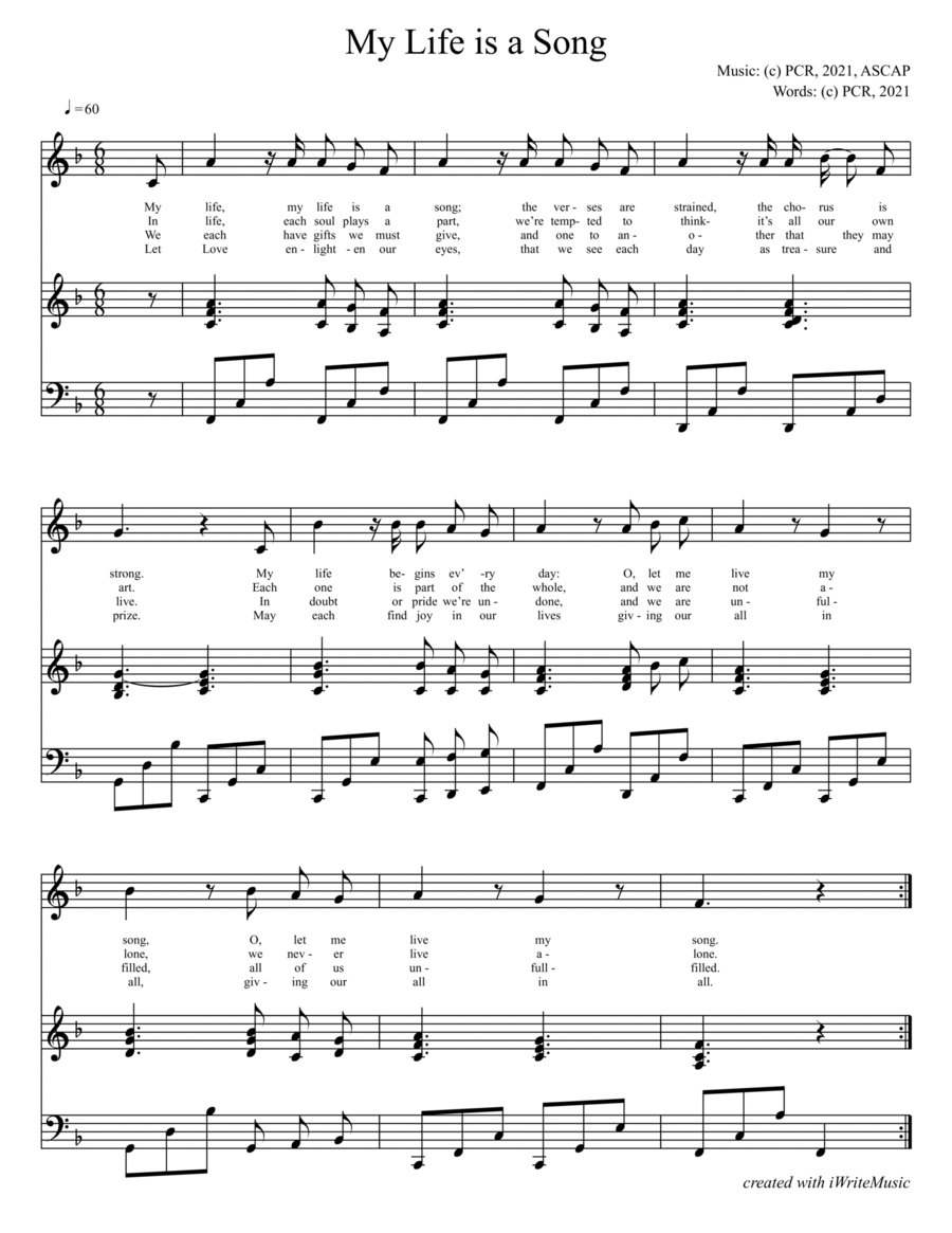 My Life is A Song Small Ensemble scores gallery preview page 1
