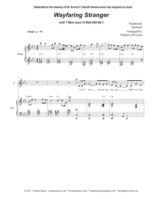 Book cover for Wayfaring Stranger (with "I Want Jesus To Walk With Me") (Vocal Quartet - (SATB)