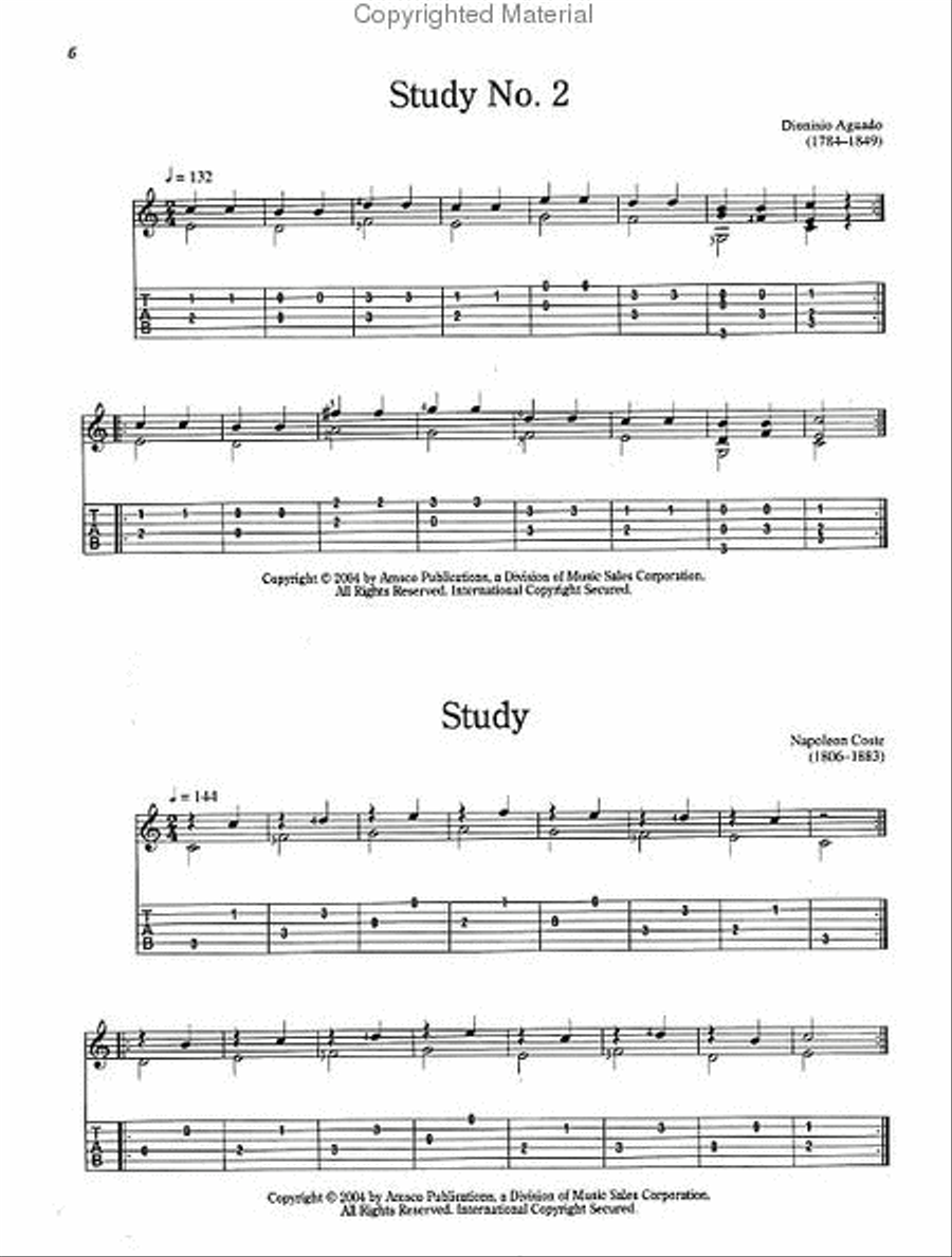 50 Easy Classical Guitar Pieces Acoustic Guitar scores gallery preview page 3