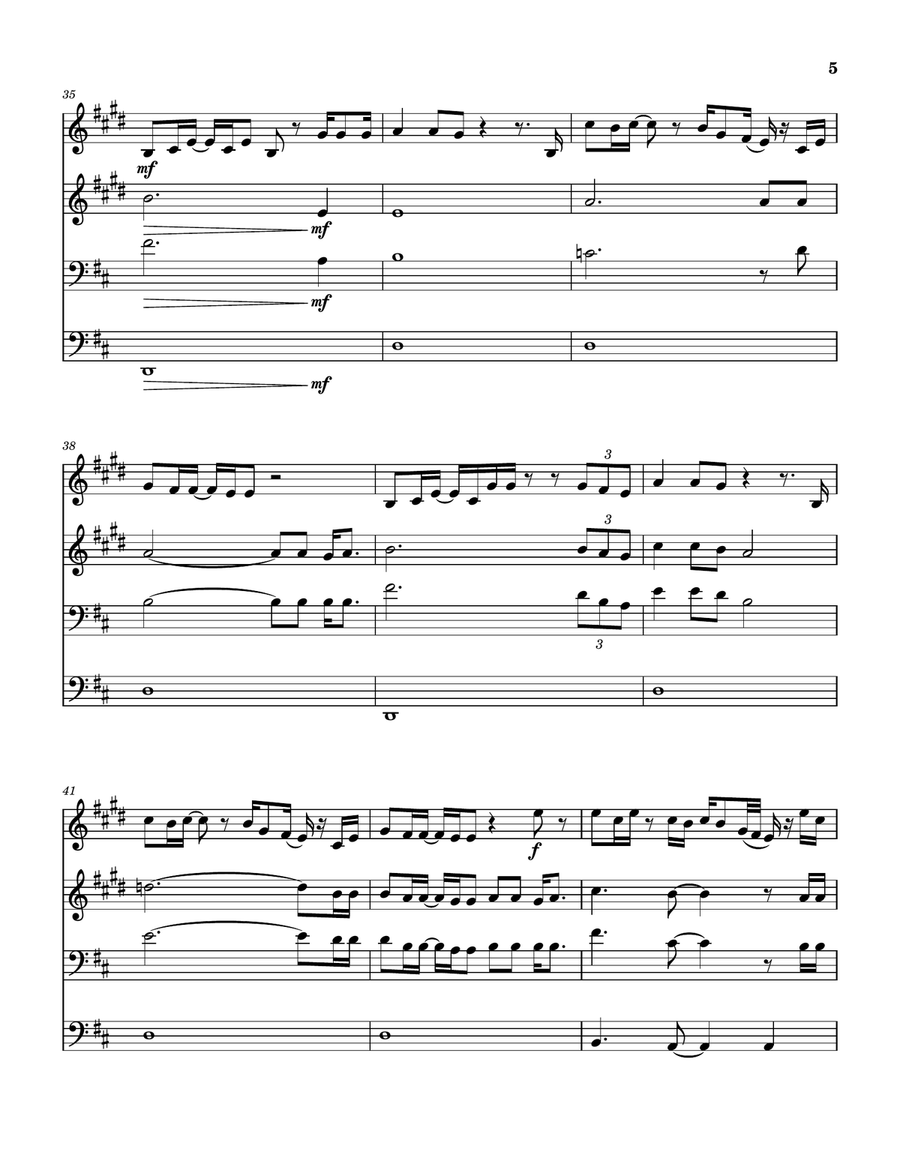 If The Lord Builds The House Brass Quartet scores gallery preview page 6